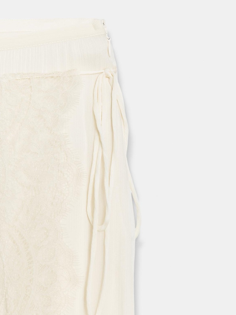 NWT Zara ZW Collection Lace Pareo Skirt Oyster-White, XS - Picture 15 of 15